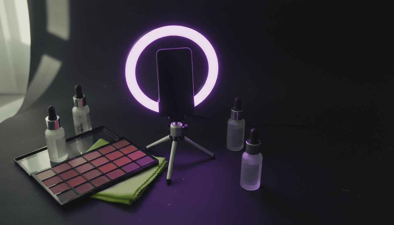 Beauty & skincare — UGC content-creation setup