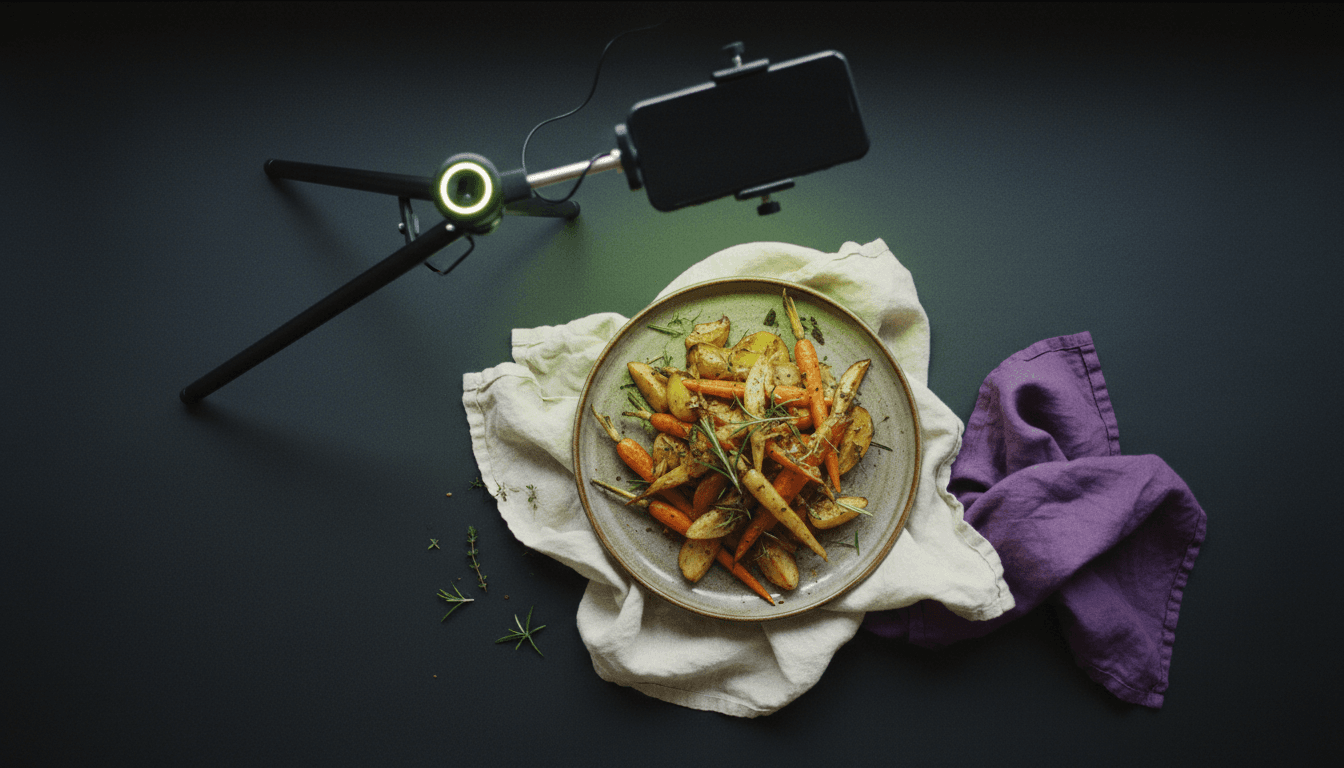 Food & beverage — UGC content-creation setup